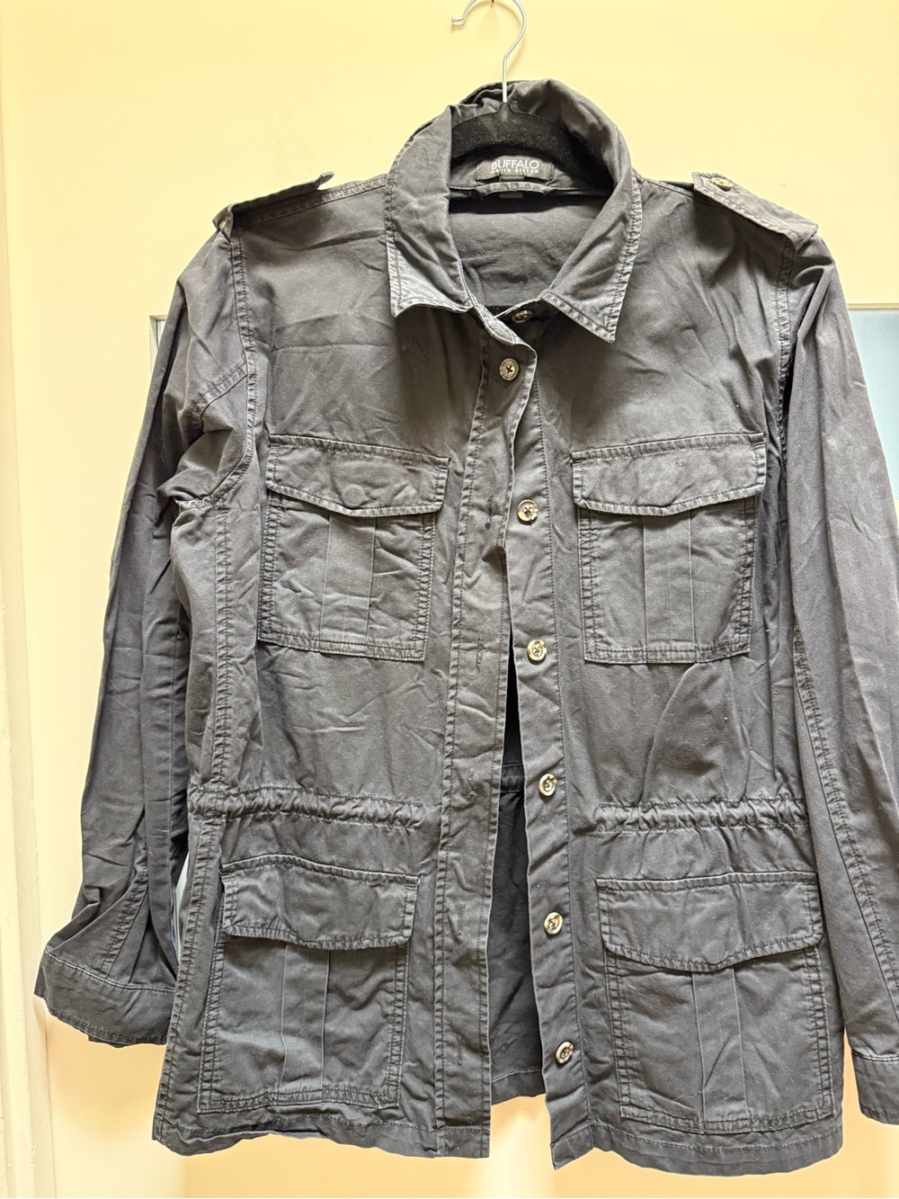 Buffalo David Bitton Women's Black Utility Jacket with Patch Pockets